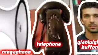 Megaphone telephone gianluigi buffon - мем, оригинал