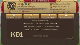 ocrBR 77 VS 100M T3 CAV!!! JOIN KD1 - Lords Mobile
