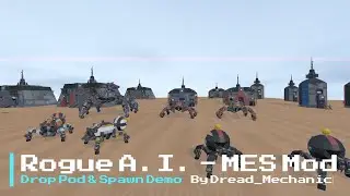 Space Engineers | Rogue A.I. - MES Mod Drop Pod & Spawn Demo
