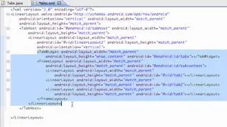 Android Developing Applications Tutorial   84   Tabs setup with TabHost