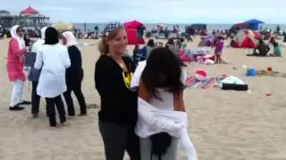 Paula Palooza Changing at the Beach