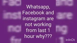 Whatsapp instagram not working??
