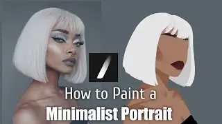 How to draw a minimalist portrait on iArtbook