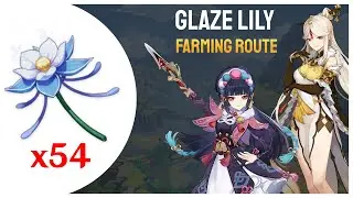 Glaze Lily  (Lirio de Cristal) Farming Route [ IN 5 MIN] / Genshin Impact
