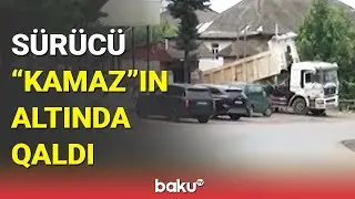 Yük maşını sürücünün üstünə aşdı | Lənkəranda bədbəxt hadisə