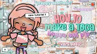 Toca Channel Banner & PFP TUTORIAL !!🐳🤍🎧| *VOICED 🔊*| Toca Life World 🌍 | Toca Lani 🌺