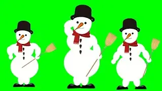 Snowman Green Screen 4K Video||green screen snowman background change video