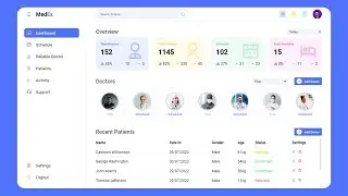 Responsive Admin Panel | HTML and CSS | hospital management system 