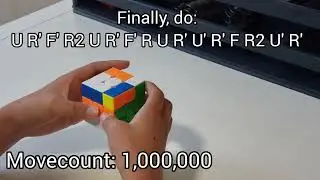 1,000,000 moves J Perm algorithm! #JPERMILLION