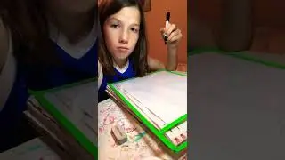 Drawing on a whiteboard everyday until I hit 1k subs! Pt.1#shorts