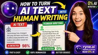 How to Turn AI Text into Human Writing (0% AI Detection) | Easy Method with Ryne ai
