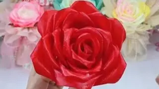 Fastest Way to Create Satin Ribbon Rose Flowers in 10 Minutes!