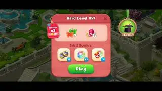 Gardenscapes Level 859 Walkthrough "No Boosters Used"