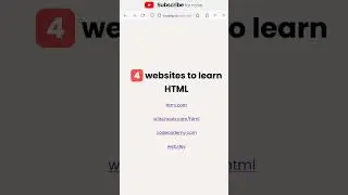 4 websites to learn HTML