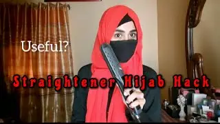 STRAIGHTENER HIJAB HACKS‼QUICK AND EASY HIJAB IRONING WITH STRAIGHTENER.