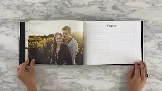 'Keiran & Amanda' wedding guest book proudly printed by Momento