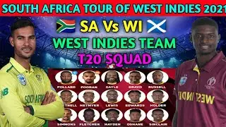 WestIndies T20 Squad For South Africa 2021 | Wi Vs SA T20 Squad 2021 | 