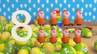 Мультфильм про свинку Пеппу и Джорджа || Киндер сюрприз и цифры