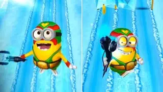 Minion Rush Minion Regatta Event - Luchador Minion Freeze Ray Full Gameplay at The Arctic Base