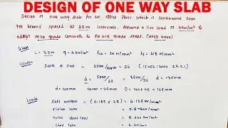 design of one way slab | one way slab design | limit state method | design of RC elements | DRC