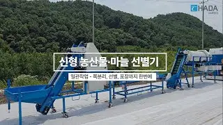 HADA-일관 농산물 및 마늘 선별기 / 분리부터 포장까지 한번에!