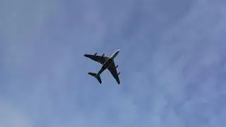 Emirates A380 departing from AMS