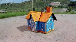 How To Make Paper House / Easy Paper Craft Idea #tzeasycraft