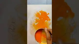 Ganapati Painting 😱 Spilled Art Watercolor#shorts #ganeshchaturthi  #ganesha #painting