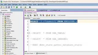 SQL Developer Data Extraction