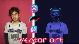 NEON GLOWING  VECTOR ART in PicsArt |● neon vector art CONCEPT
