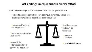 Il post-editing della traduzione automatica