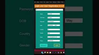 Login and Registration Form in C#.NET ! #loginform #registrationform