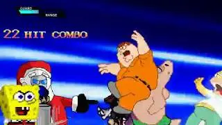 Mugen Homer, Spongebob, Mario and Zim vs Peter, Patrick Star, Luigi and Dib