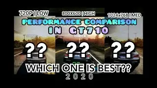 🔥PERFORMANCE COMPARISON 720P | 800X600 | 1126X768 IN NFS MW 2012 NVIDIA Geforce GT 710 [ IN 2020 ? ]