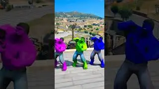 Hulk Color VS Evil Red Hulk Which Random Team Will Win 100% 😈😈 #shorts #gta5 #hulk