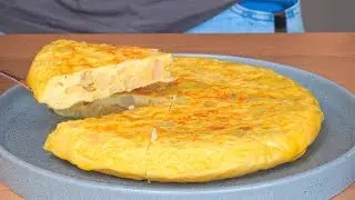 Tortilla de patata perfecta con cebolla