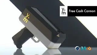 Free Cash Cannon Model with Redshift Lighting Setup