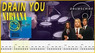 Drain You - Nirvana | DRUM SCORE Sheet Music | #5 DRUMSCRIBE