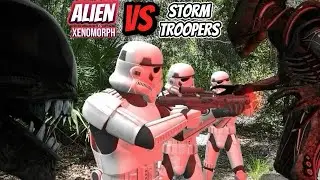 Xenomorph VS #StormTroopers ⚔️​  #Alien #StarWars