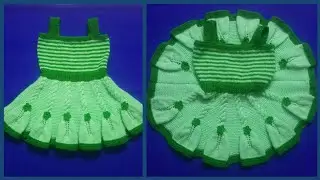 New beautiful frock knitting for 1 to 2.5 year old  baby| Baby Cirular frock| Woolen Tutorial # 25