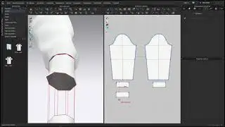 CLO3D - визуализация двойной детали с линией сгиба