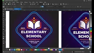HOW TO DESIGN ELEMENTARY SCHOOL LOGO IN CORELDRAW | CORELDRAW TUTORIALS | DOCTOR DESIGN