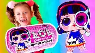 Настя и кукла ЛОЛ ДЕКОДЕР ! LOL UNDER WRAPS DOLL  