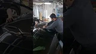 Самая сложная вмятина на крыше автомобиля