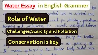 The Importance of Water in Our Lives, complete essay in English grammer. How to save water, essay.
