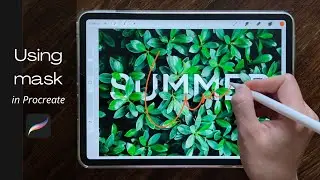 Using mask and monoline for a photo manipulation in Procreate