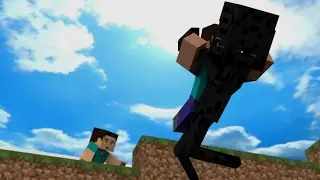 Herobrine Life Story Part 1: Herobrine And Steve - Action Minecraft Animation
