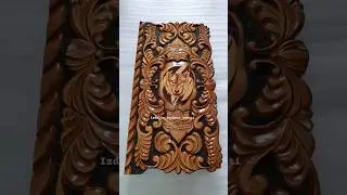 Нарды резные "Волки". Внутри рисунок выжигание. #нарды #волк #втоп втоп