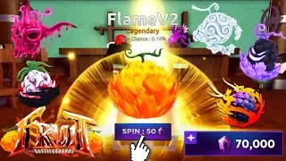 SPINNING 70k GEMS UNTIL I GET FLAME V2 (Fruit Battlegrounds)
