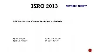Q69 | ISRO 2013 Solution Electronics | ISRO Scientist | ISRO Electronics Previous Year Paper